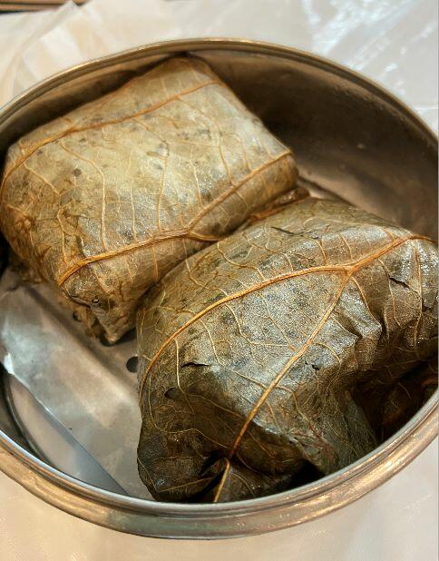 Steamed Sticky Rice In Lotus Leaf