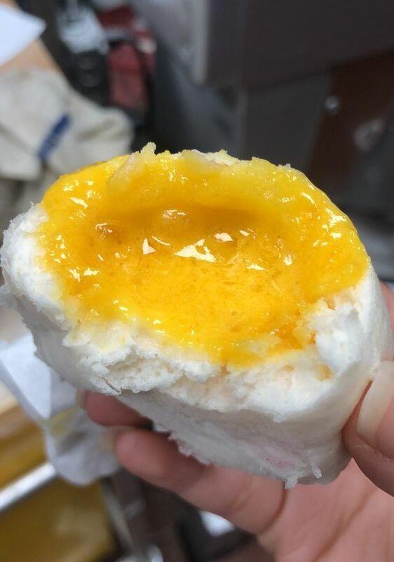 Steamed Custard And Egg Yolk Buns